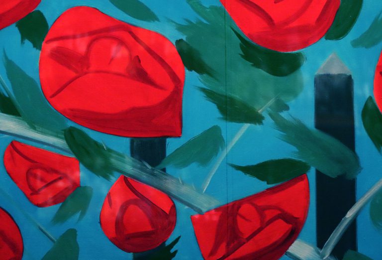 Alex Katz, Roses on Blue, 2002