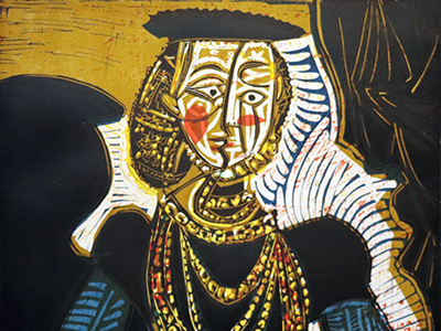 Abstract painting of woman