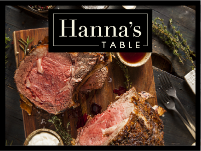 hanna's table prime rib