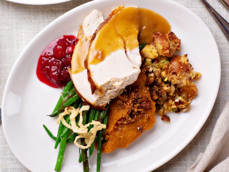 Festive Thanksgiving dinner